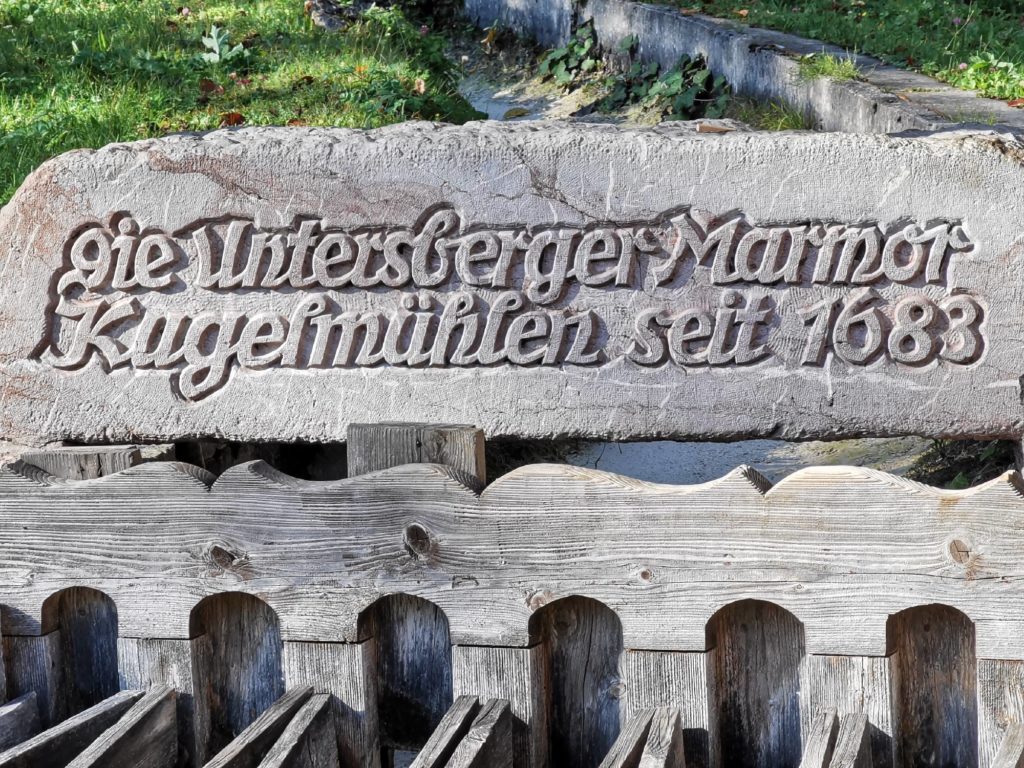 Kugelmühle Marktschellenberg - heute noch zu bewundern am EIngang in die Almbachklamm