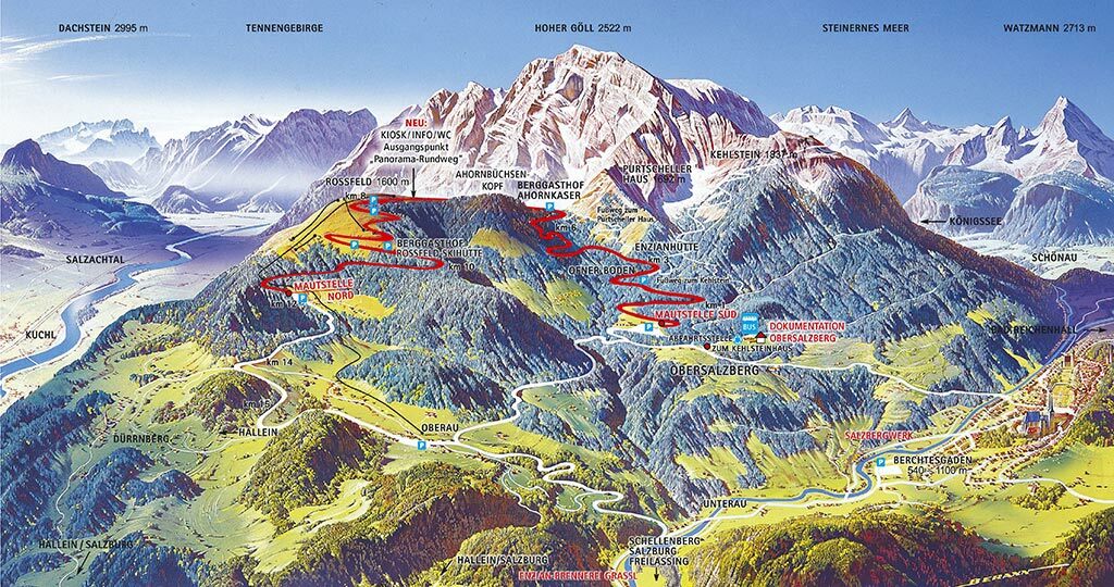 Rossfeld Panoramastrasse Karte - (c) staatliches Bauamt Traunstein