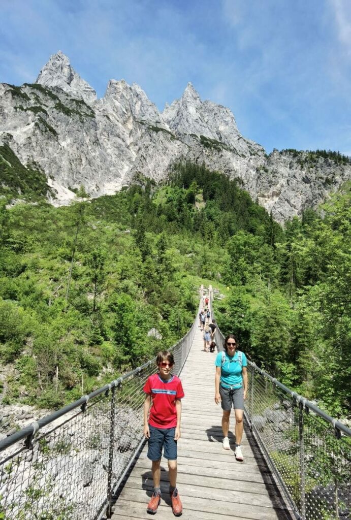 Wanderziel Klausbachtal Hängebrücke mit rund 55 Metern Länge