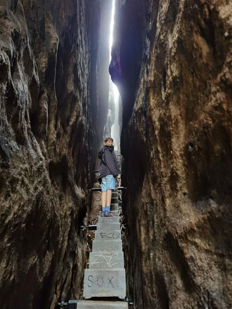 Bestversteckte Klamm Deutschland und richtig schmal: Die Himmelsleiter beim Kuhloch