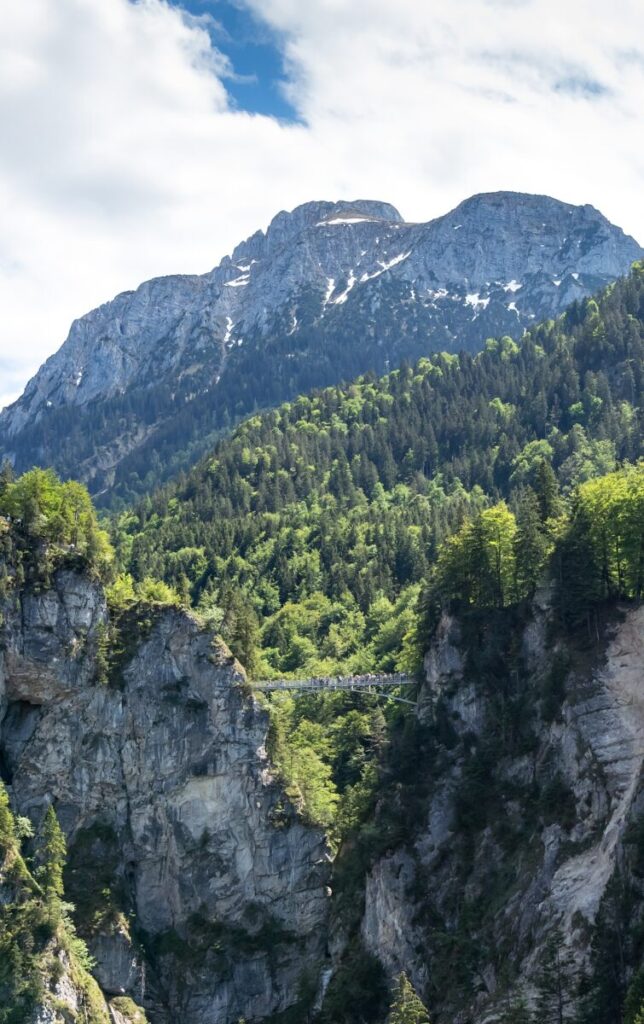 Klamm Deutschland mit bekannter Marienbrücke beim Schloss Neuschwanstein